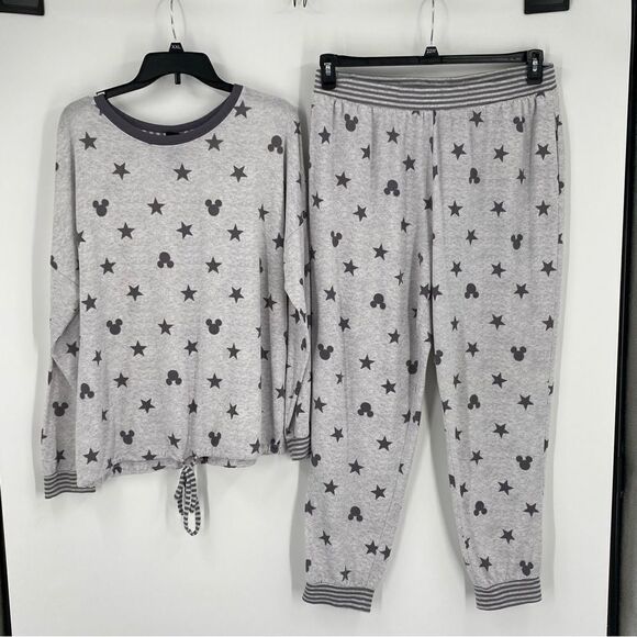 Disney Women’s Long Sleeve Pajama Set size XL Gray - Picture 1 of 4